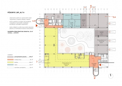 Reconstruction of T67 building - Floor plan 1st floor - foto: AT26 architects