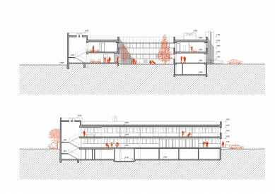 Reconstruction of T67 building - <Řezy>Sections</Řezy> - foto: AT26 architects