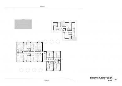 Residential complex EMA - Floor plan 2nd and 3rd floors