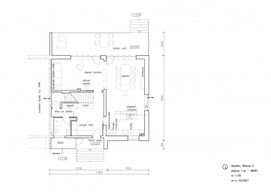 Renovation of half of the duplex in Petřiny - Floor plan 1st floor - foto: OVA