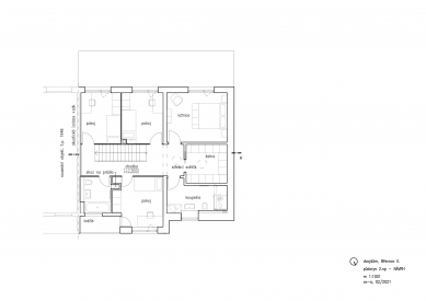 Renovation of half of the duplex in Petřiny - Floor plan 2nd floor - foto: OVA