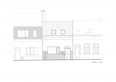 Reconstruction of a row house on Berkova Street - <View from the street>
