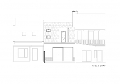 Reconstruction of a row house on Berkova Street - <View from the garden>