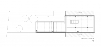 Reconstruction of a row house on Berkova Street - Floor plan of the attic - original state