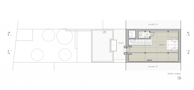 Reconstruction of a row house on Berkova Street - Floor plan of the attic - current state