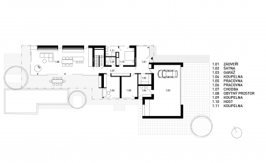 Family house, Prague - Floor plan 1st floor