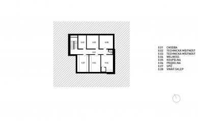 Family house, Prague - Floor plan 1PP