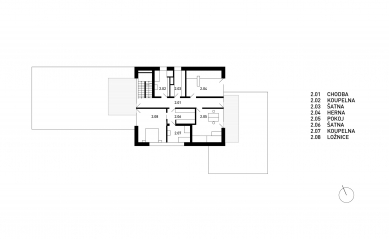 Family house, Prague - Floor plan 2nd floor
