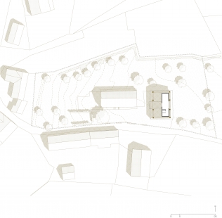 Krabice ve stodole - Situace - foto: Facha architekti