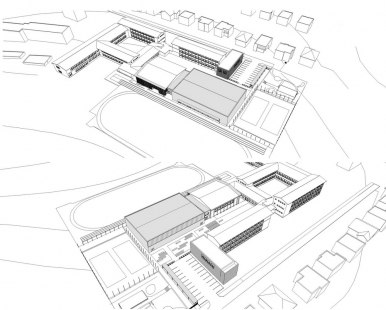 Gymnasium at the elementary school in Kobeřice - foto: WMA architekti