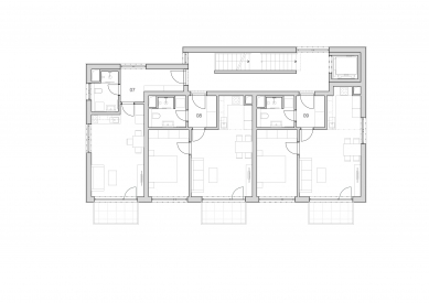 Bytový dům Podbělová - Půdorys 3.np