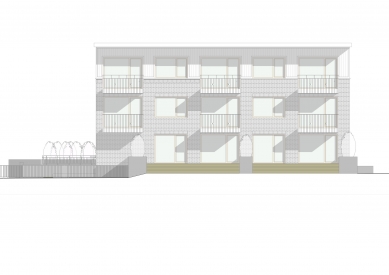 Bytový dům Podbělová - Jižní pohled