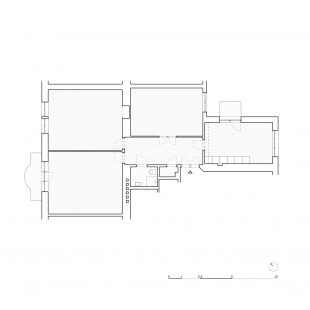 Rekonstrukce prvorepublikového bytu v Brně - Půdorys - původní stav