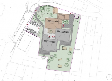 Extension and superstructure of the kindergarten in Kravaře - Situation - foto: WMA architekti 