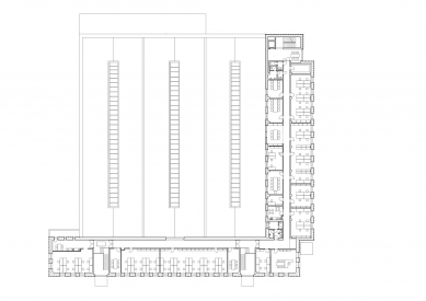 Výrobní budova Era - Půdorys 2.np - foto: Bíza architekti