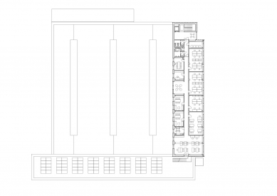 Výrobní budova Era - Půdorys 3.np - foto: Bíza architekti