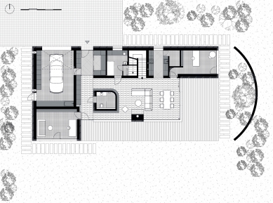 Vila v Pardubicích - Půdorys 1NP