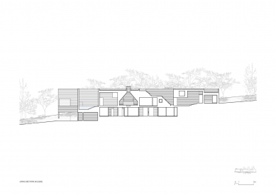 Frame House - Longitudinal section - foto: Pedro Domingos, Arquitectos