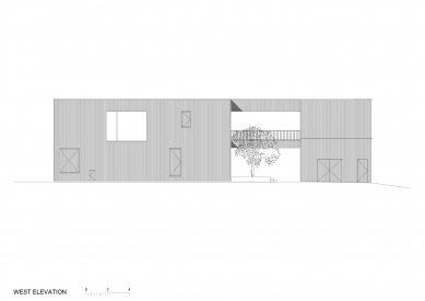 Dům s kočičí promenádou - Západní pohled - foto: OFIS arhitketi