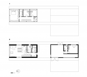 Dům se stodolou - Půdorysy