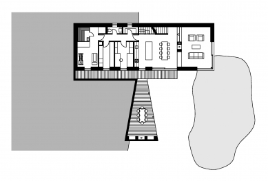Dům s jezírkem - Půdorys obytného patra - foto: Stempel & Tesař architekti