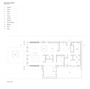 House under the poplars - <translation>P floor plan</translation> - foto: OFIS arhitketi