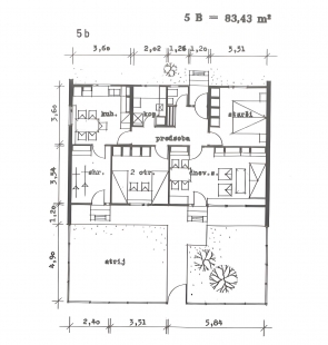 House under the poplars - <translation>Dobový plán</translation> - foto: France in Marta Ivanšek foundation