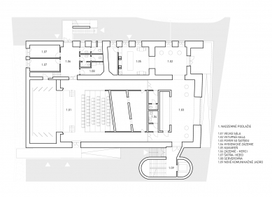 Theater Poprad - Floor Plan 1st Floor - foto: zerozero