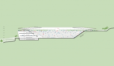 Nové Bazaly - 2. místo v soutěži - Příčný řez - foto: querkraft architekten