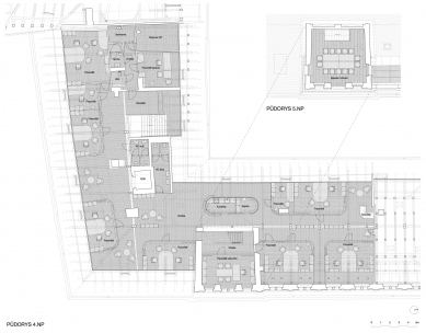 Reconstruction of the attic of the Tuscan Palace - Floor plan - foto: Atelier Anta