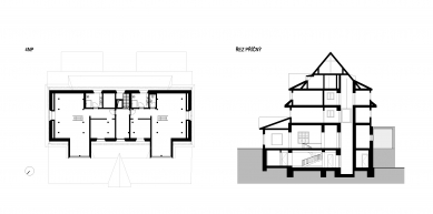 Centrum Hořec - Půdorys 4NP a řez
