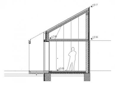 Dům XXS - Řez - foto: © Dekleva Gregorič arhitekti