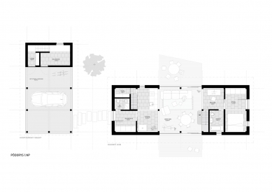 Dom v Dolnej Lehote - Půdorys přízemí - foto: What architects