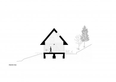 Dom v Dolnej Lehote - Příčný řez - foto: What architects