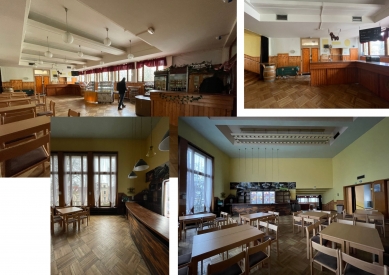 Nové bary a aktualizace barevnosti interiérů Domu kultury v Ústí nad Labem - Původní stav r. 2024