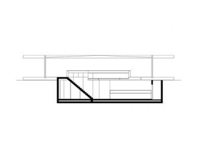 Á Margem bar - Podélný řez