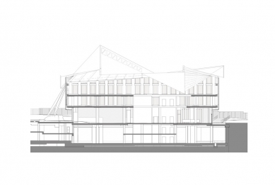 Muzeum designu v Londýně - Řez - foto: OMA, Alles and Morrison