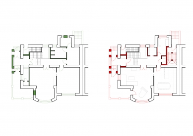 Reconstruction of a Writers’ Colony Villa - Floor plans 1st floor