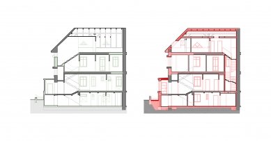 Reconstruction of a Writers’ Colony Villa - Longitudinal section
