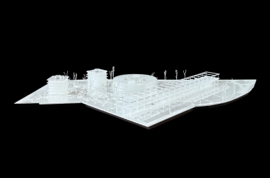 Křižanova sawmill - winning project - Photo of the model - foto: MACH, ARAMÉ studio