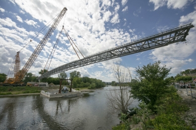 Pedestrian bridge over the Berounka - foto: Vladimír Janata