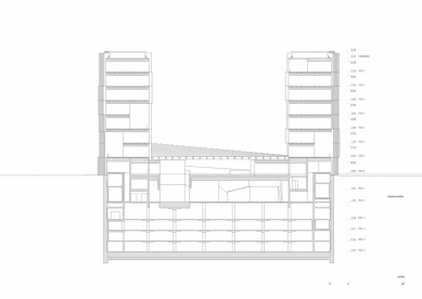 EDP Headquarters - Transverse section - foto: Aires Mateus e Associados