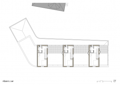 Apartment building Akcíz - Floor plan 3rd floor - foto: třiarchitekti