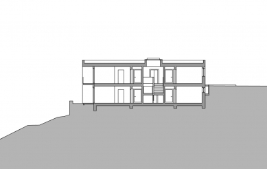 Dům sociální péče Tereza - Příčný řez - foto: Stempel Tesař architekti