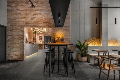 The interior of the bakery and café Paneolit - foto: Oldřich Hrb