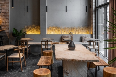 The interior of the bakery and café Paneolit - foto: Oldřich Hrb