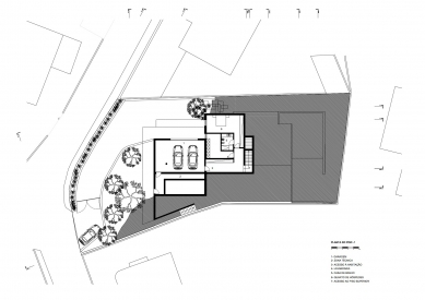 Dům A - Půdorys suterénu - foto: L2C Arquitetura