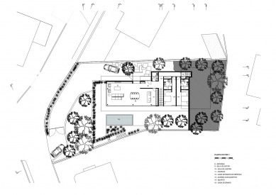 Dům A - Půdorys obytného podlaží - foto: L2C Arquitetura