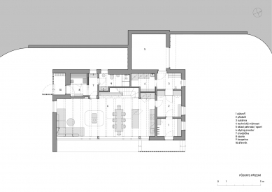 Chata s výhledem na Černou horu - Půdorys přízemí - foto: System Recovery Architects