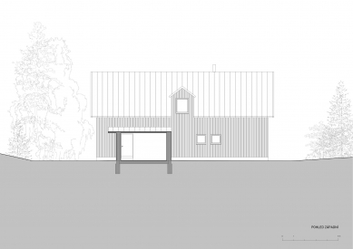 Chata s výhledem na Černou horu - Západní pohled - foto: System Recovery Architects